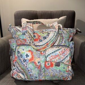 Vera Bradley Utility Tote in Citrus Paisley